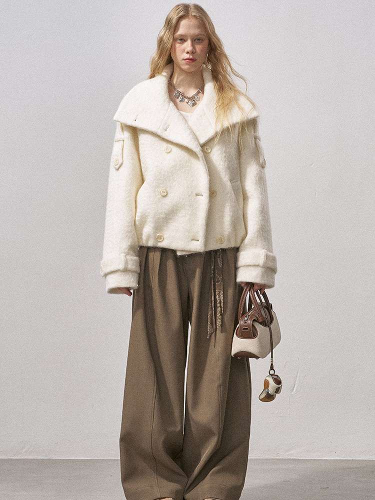 Furry Double Breasted Fur Jacket【s0000015228】