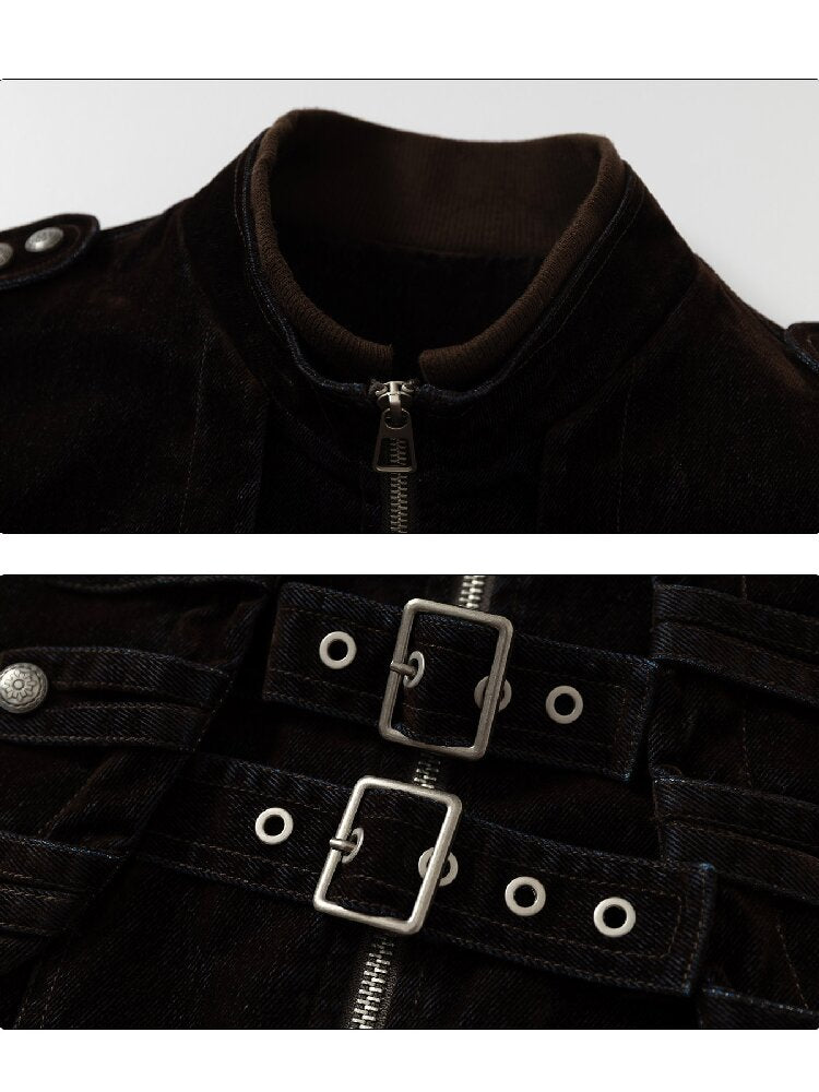 Napoleonic Matte Velvet Belt Jacket【s0000018551】