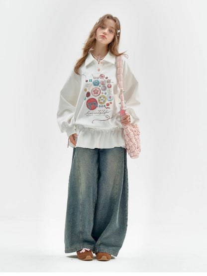 Polo Neck Waisted Sweatshirt Dress【s0000011516】