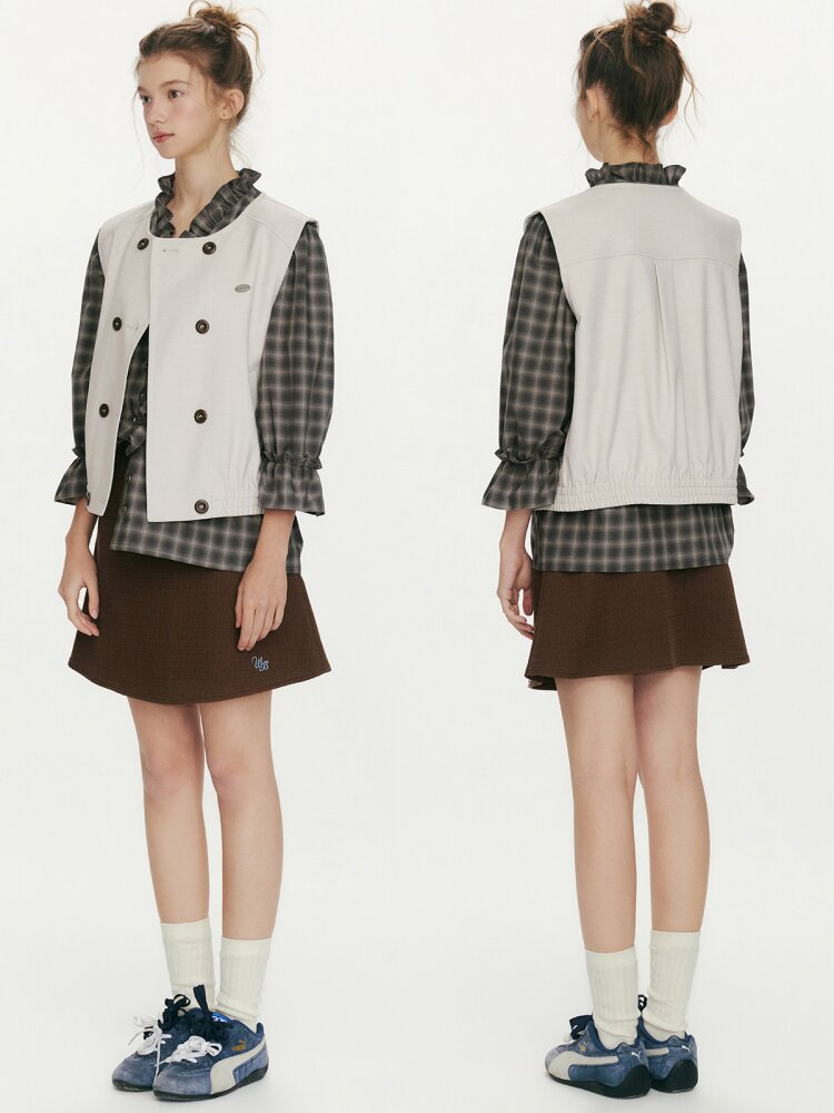 Lily Valley Double Breasted Vest【s0000015674】