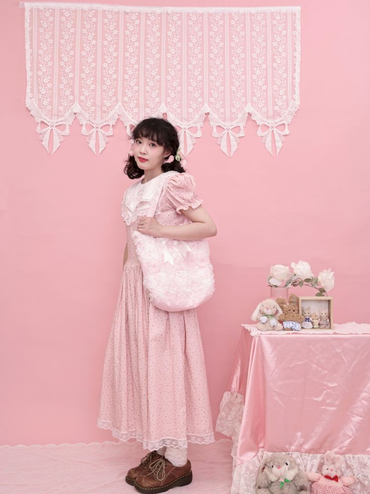 Embroidered Princess Waistline Dress【s0000013496】