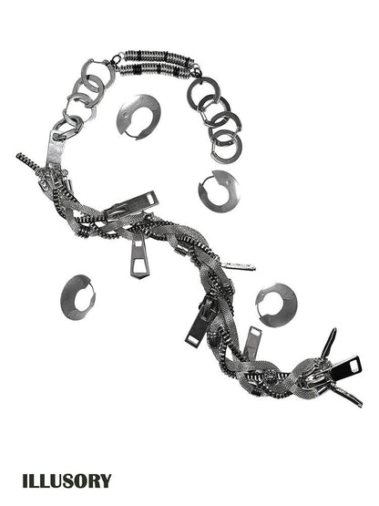 Heavy Crafted Metal Punk Bracelet【s0000018863】