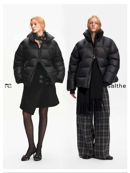 Winter Stand Collar Black Warm 90 Down Jacket【s0000014871】