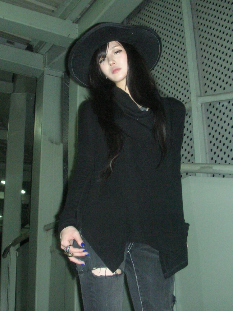 Swing Collar Irregular Wool Sweater【s0000019005】