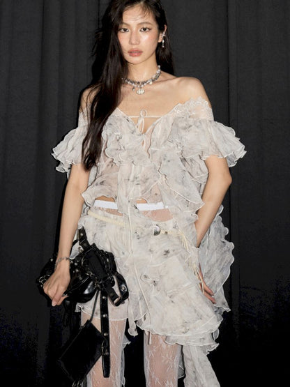 Airy Lightweight Ruffle Top【s0000013208】