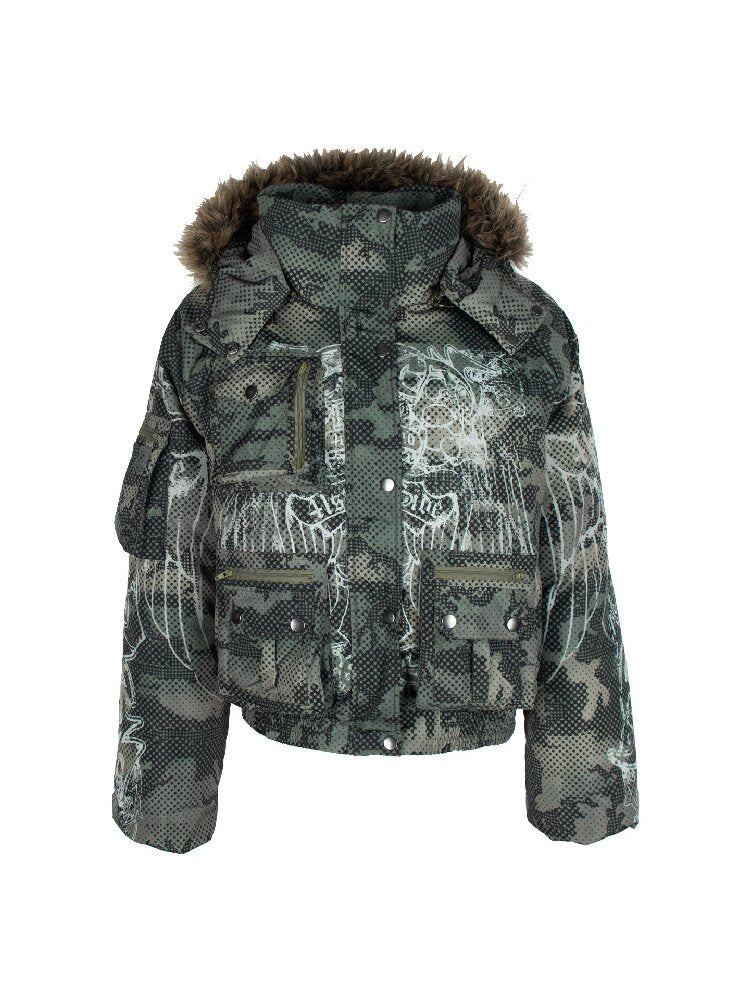 Vintage Pattern Star Duck Down Jacket【s0000018069】