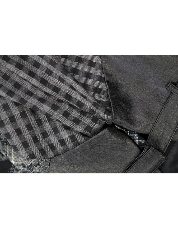 Punk splicing velvet bustier skirt【s0000013886】