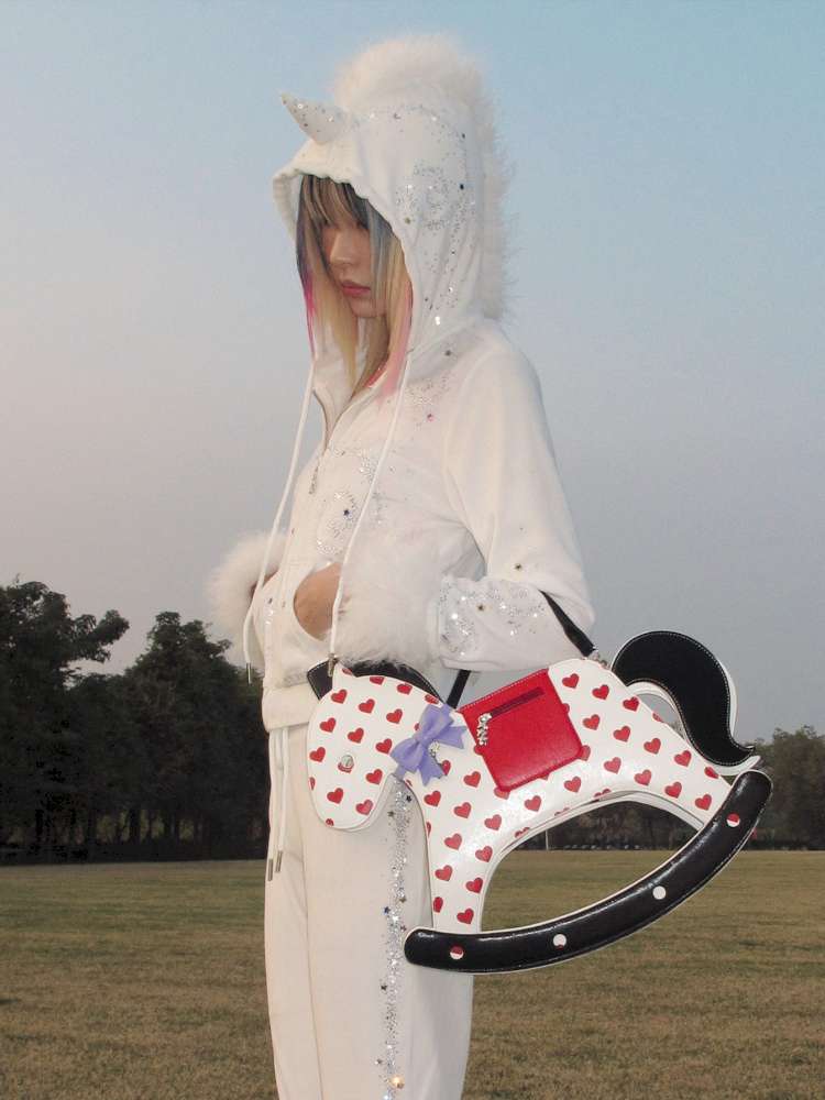 Horse Rolling Trojan Tote Bag【s0000015381】