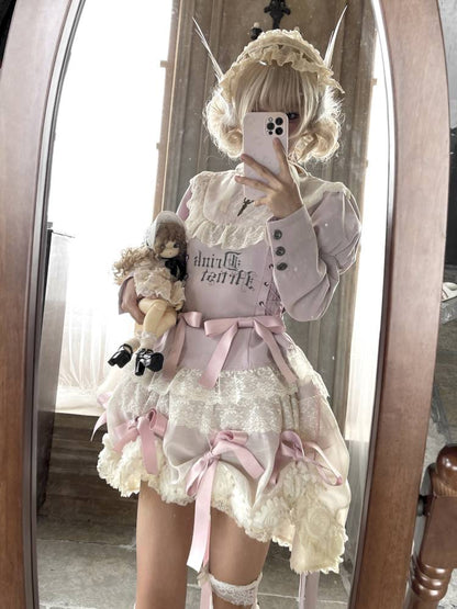 Pull-Up Hem Blouse and Tiered Skirt【s0000014433】