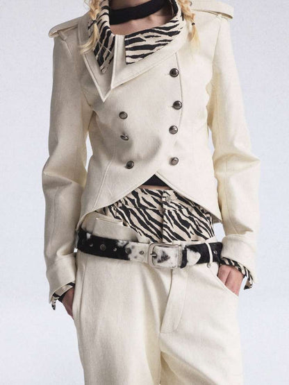 Irregular Zebra Wide Leather Pant【s0000015392】