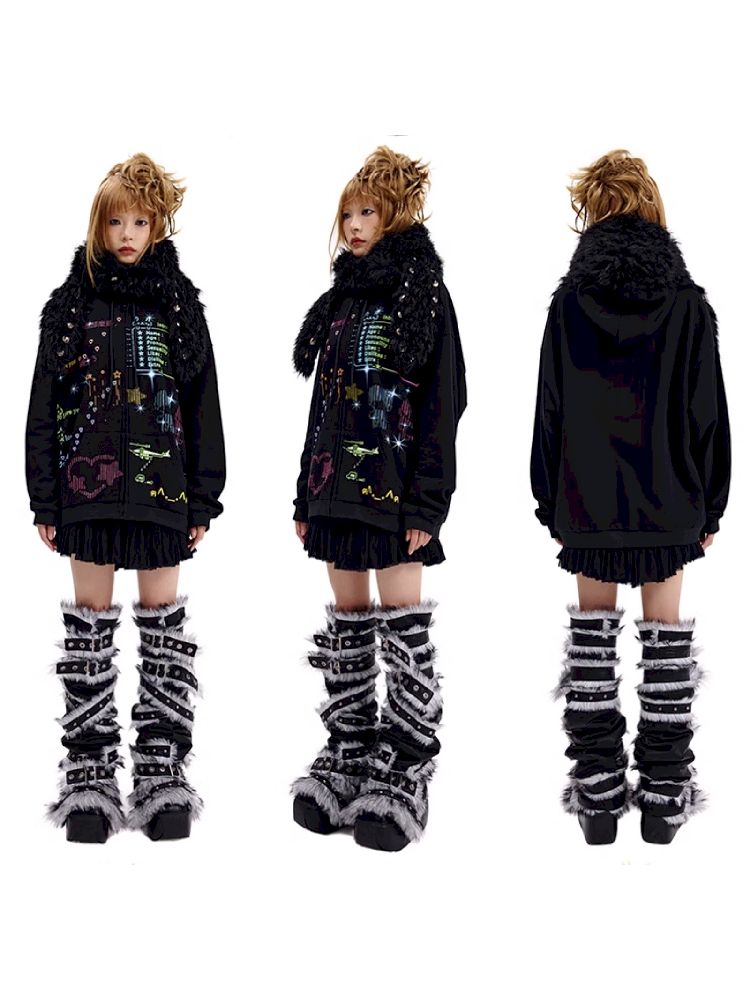 Fur Patchwork Legwarmers【s0000010506】