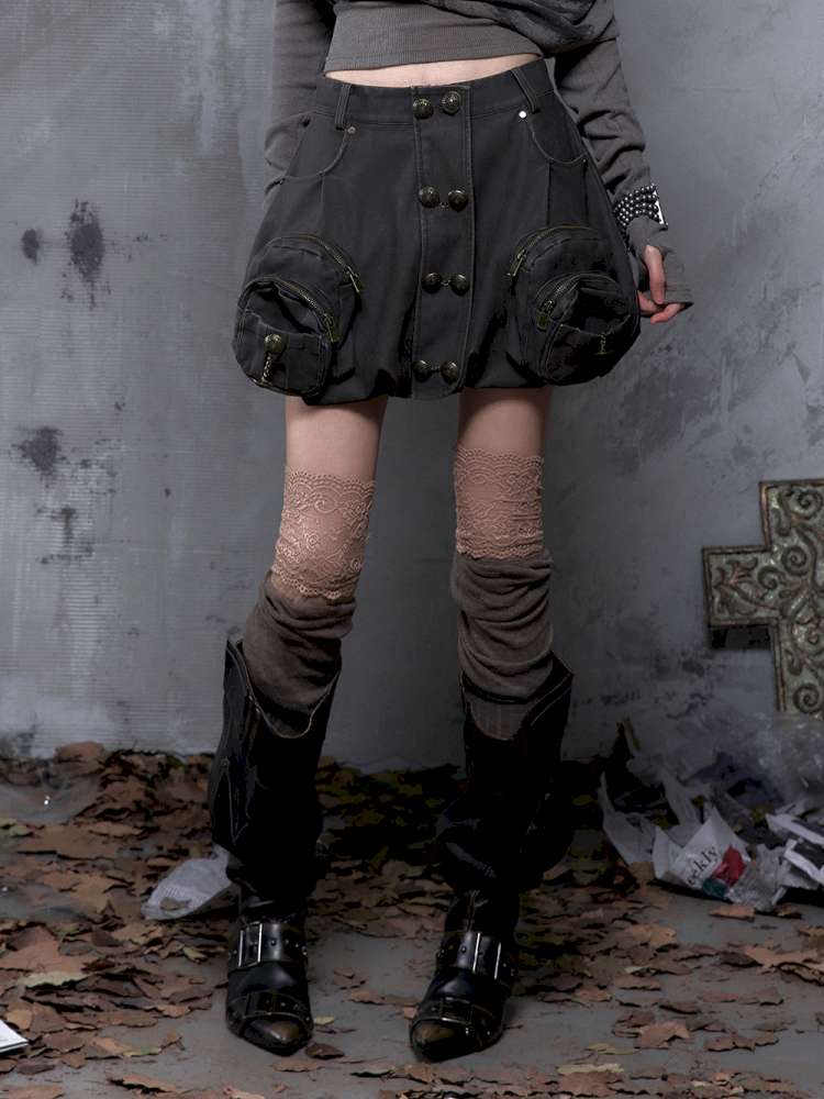 Workwear Flower Bud Skirt【s0000014463】