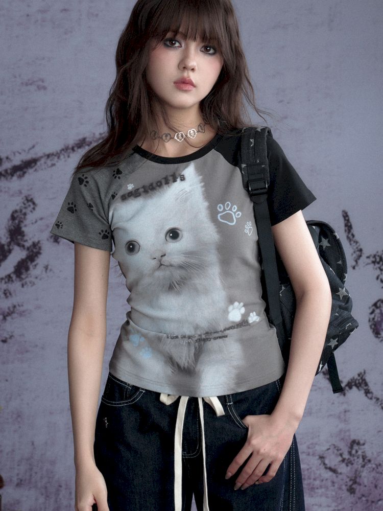 Shoulder insert short sleeve T-shirt【s0000013362】