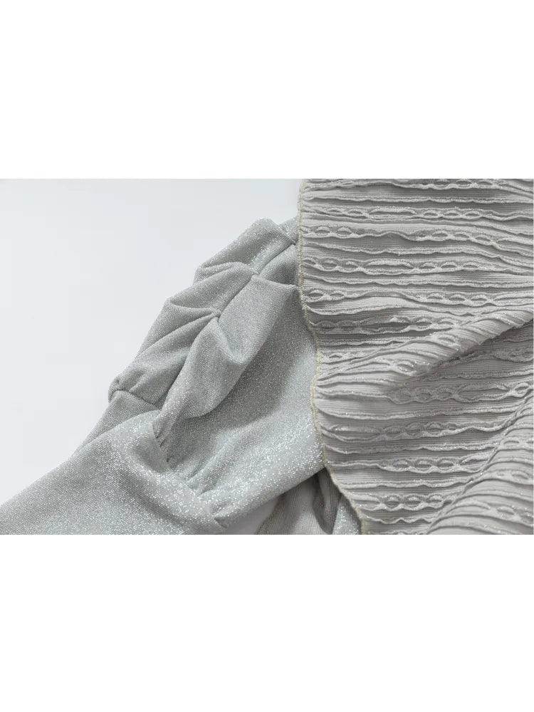 Puff Sleeves Round Neck Long Sleeve Base【s0000013956】