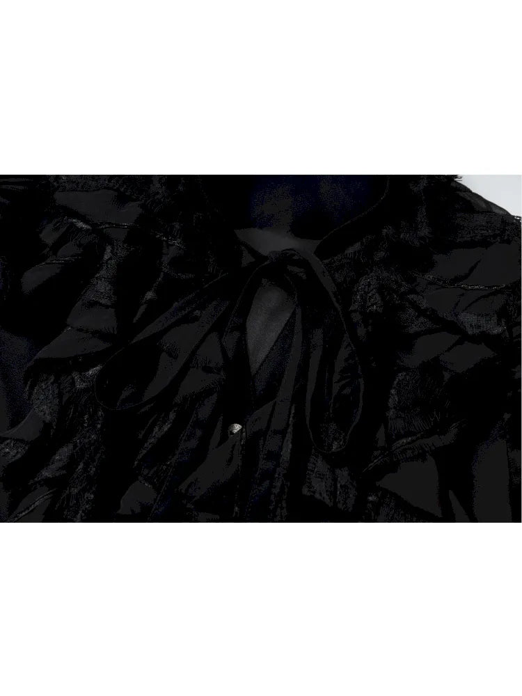 Court-Style Lace Chiffon Shirt【s0000013948】