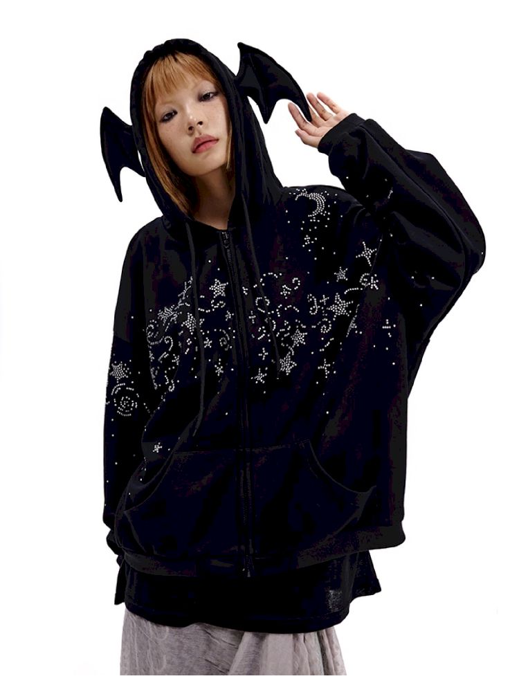 Starry Night Rhinestone Sweatshirt【s0000010504】