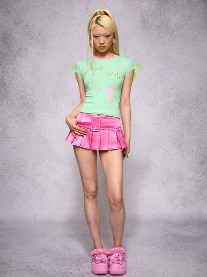 Rhinestone Fairy Wing Short Sleeve T Shirt【s0000018732】