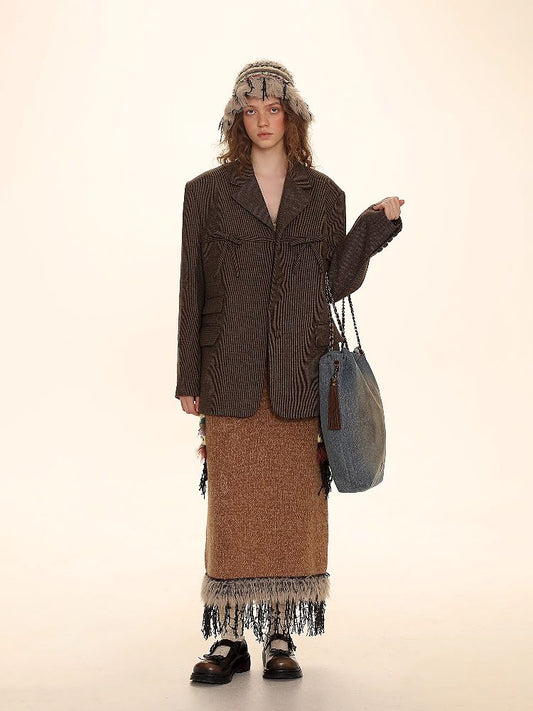 스케치 울 메타 L 체인 수축 백 [S000005986]