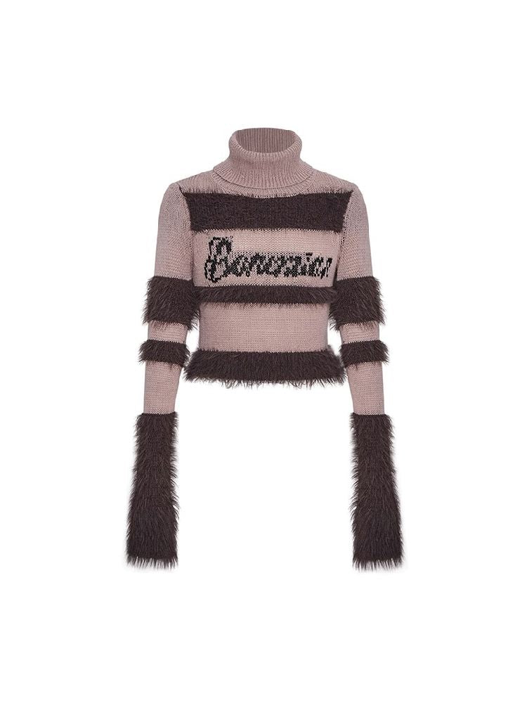 Spice girl splicing jacquard sweater【s0000005149】