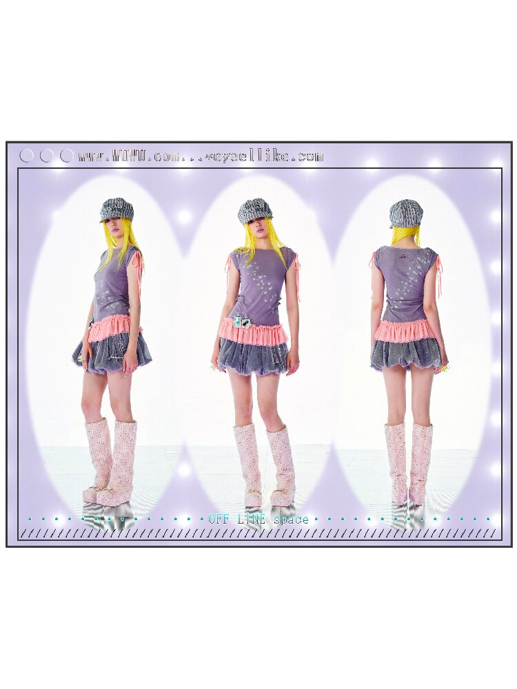 Metal Swing Mesh Gauze Skirt Pants【s0000017541】