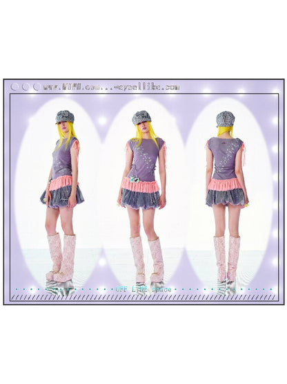 Metal Swing Mesh Gauze Skirt Pants【s0000017541】