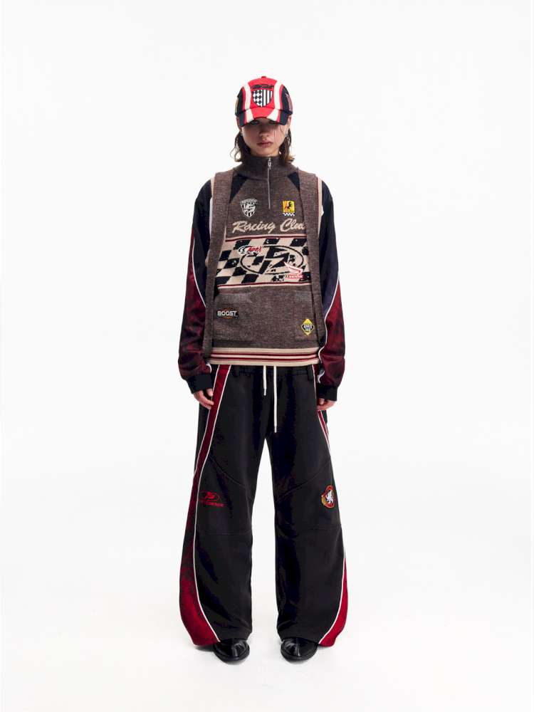 Vintage Racing Knitted Vest【s0000015177】