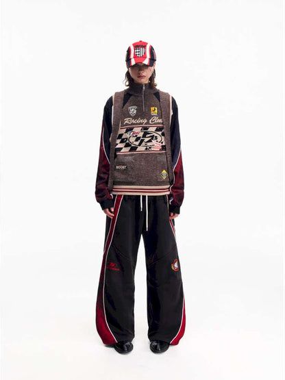 Vintage Racing Knitted Vest【s0000015177】