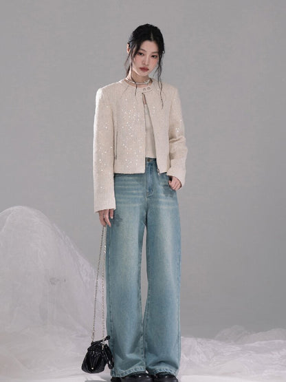 Cloud Woven White Bow Wool Vest【s0000015740】