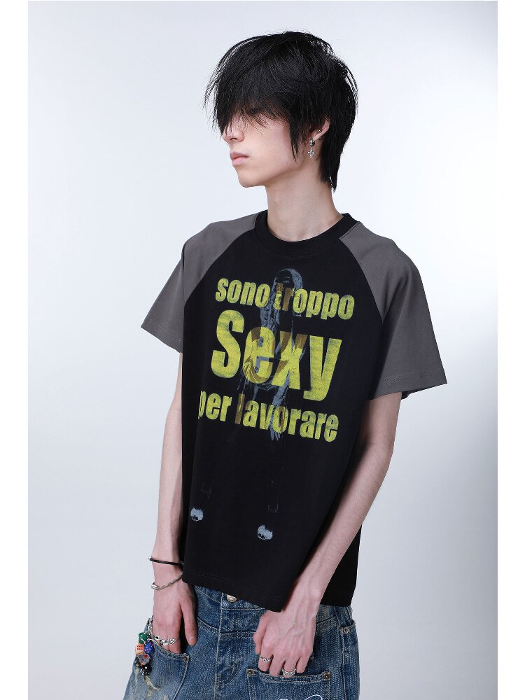 Digital Print Raglan T-Shirt【s0000016179】