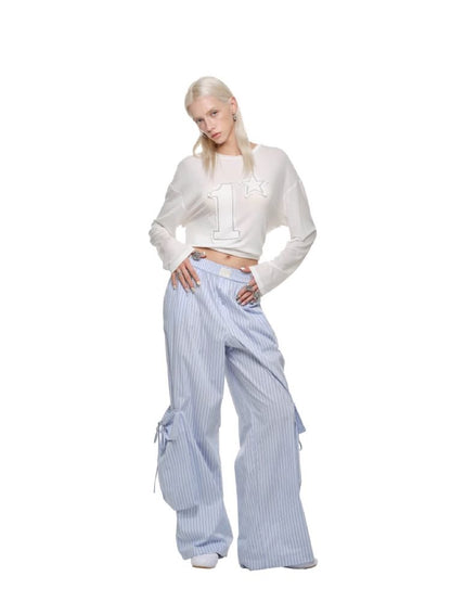 스터드 둥근 목이 긴 소매 티셔츠 [S0000011610]