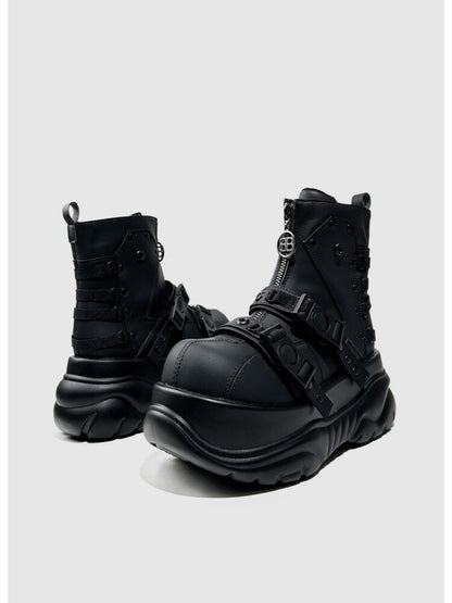 Punk Style Platform Belt Booties【s0000015708】