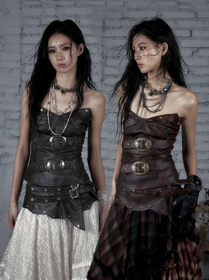 Slimming Wrap Short Leather Breastplate【s0000011827】