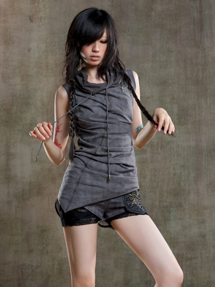 Irregular Pleated Multi-Wear Vest【s0000012658】