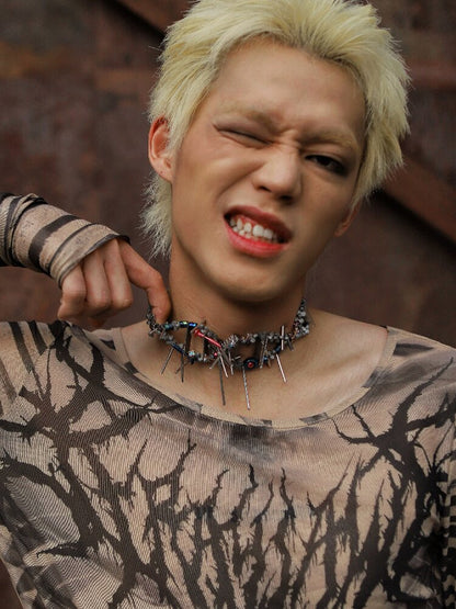 Handmade Irregular Heavy Punk Necklace【s0000018912】