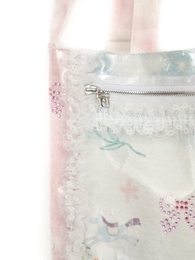 PVC Printed Illustration Girl Bag【s0000017449】