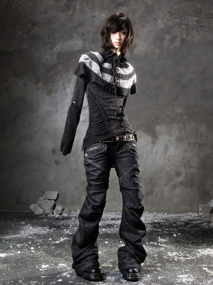 Double Waist Scimitar Denim Pants【s0000015945】