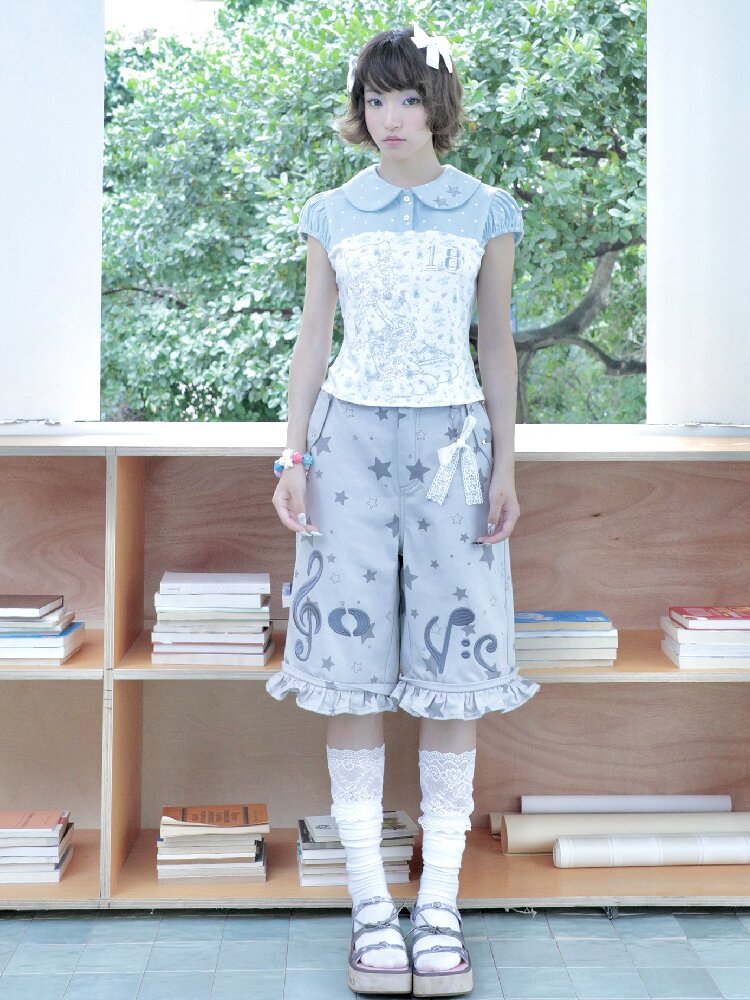 Vintage Bird Collar Bubble T-shirt【s0000017476】