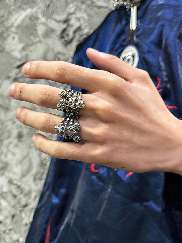 925 Sterling Silver Heavy Punk Ring【s0000018868】