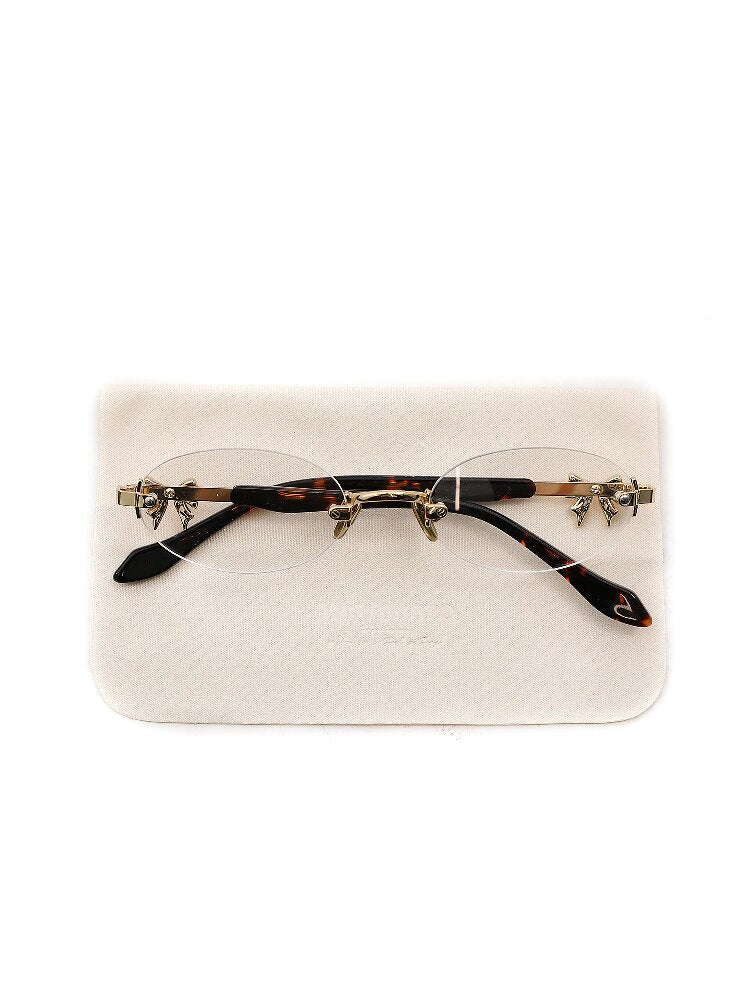 Metal Bow Rimless Glasses【s0000016134】