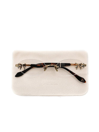 Metal Bow Rimless Glasses【s0000016134】