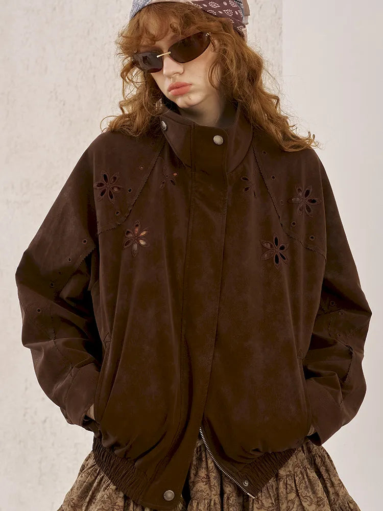Stand Collar Oversized Long Sleeve Jacket【s0000014072】