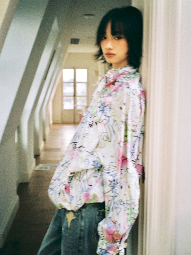 Graffiti Pod Collar Sunbrella Jacket【s0000012418】
