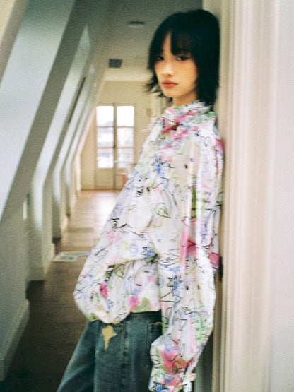 Graffiti Pod Collar Sunbrella Jacket【s0000012418】