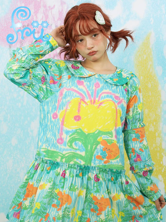 Doll Neck Loose Girls Dress【s0000010729】