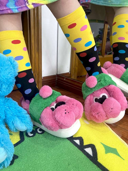 Polka Dot Fleece Over Knee Socks【s0000014628】