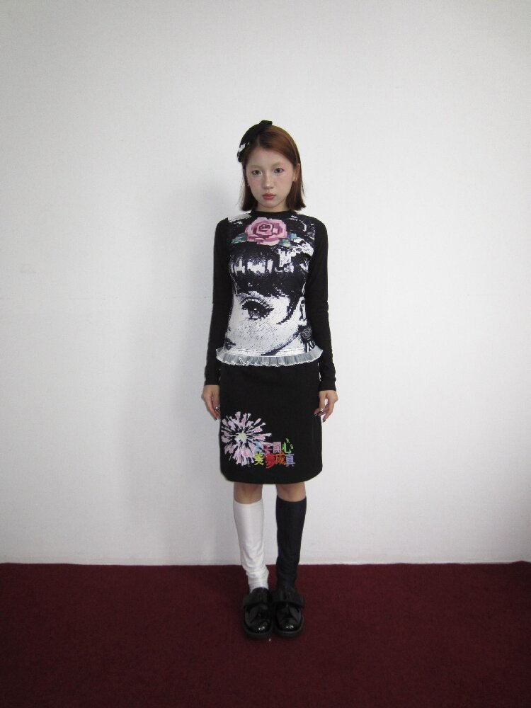 Comic Girl Stretch Fleece Top【s0000018652】