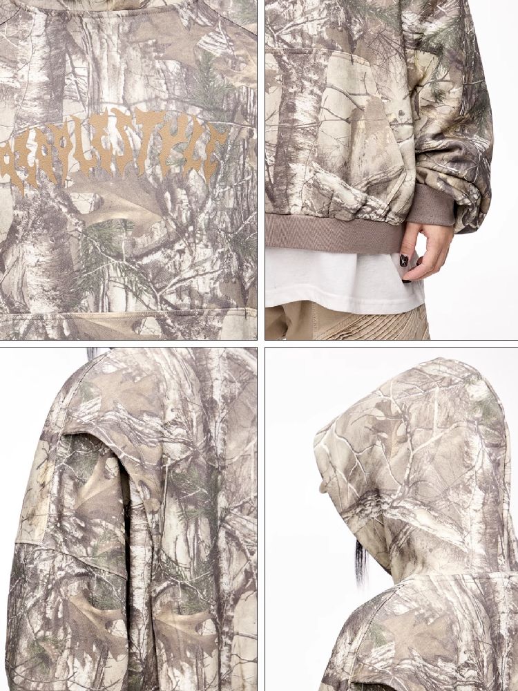 Camouflage Dendritic Hooded Sweatshirt【s0000011368】