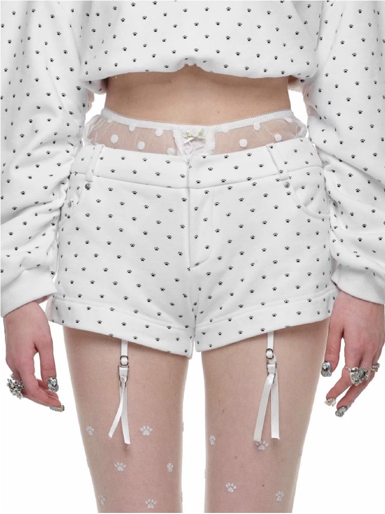 Cat Claw Polka Dot Printed Pants【s0000011586】