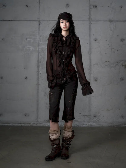 Slim-Fit Flattering Cropped Denim Shorts【s0000013954】