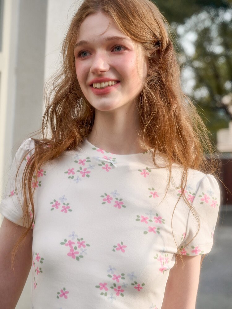 Blue Velvet Cotton Flower Dress【s0000015623】